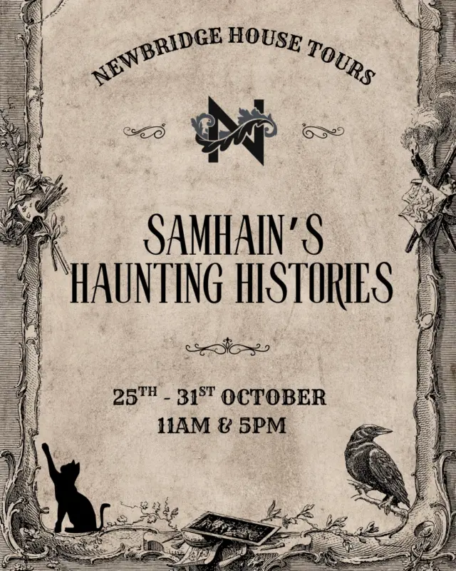 🕯️👻 Step into the shadows this Halloween… 👻🕯️

Join us at Newbridge House & Farm for Samhain’s Haunting Histories – immersive candlelit tours where folklore, ghostly legends, and chilling tales come to life.

✨ 11 AM - Younger Visitors
Playful, spooky fun for children with Irish Halloween traditions, ghostly cats, and servants’ secrets.

🌙 5 PM - Older Children & Families
Darker, spine-tingling stories of Samhain, banshees, mourning rituals, and the Headless Horseman of Hearse Road.

📅 25th - 31st October
⏰ 11 AM & 5 PM daily
📍 Newbridge House & Farm, Donabate

Dare to discover the haunted past of Newbridge House this Halloween… if you’re brave enough. 🖤

🎟️ Book now at https://newbridgehouseandfarm.com/samhains-haunting-histories-halloween-tours/

#NewbridgeHouse #SamhainsHauntingHistories #HalloweenInDublin #IrishFolklore #FamilyHalloween