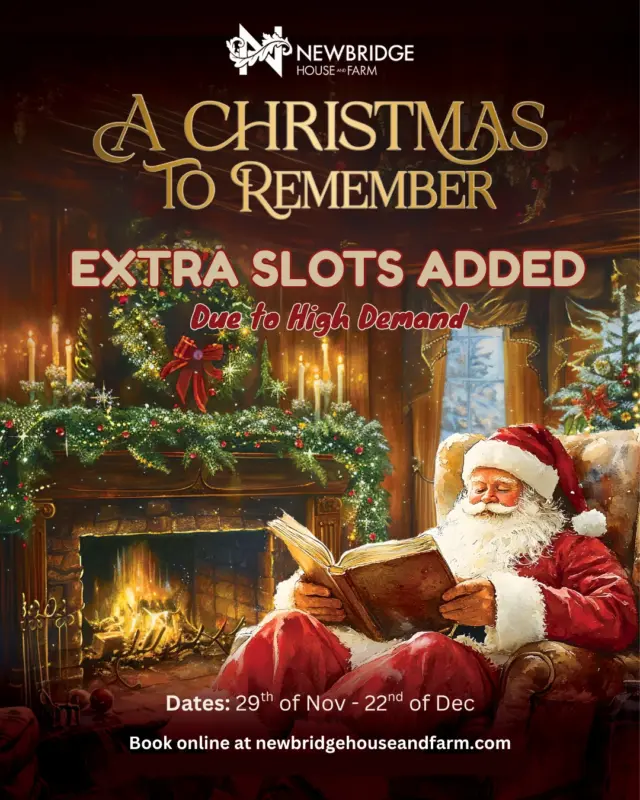 🎅✨ Extra Slots Added! ✨

Due to high demand, we’ve added more opportunities to make magical memories this festive season at A Christmas to Remember 🎄

🌟 Dates: 29th Nov - 22nd Dec
📍 Location: Newbridge House & Farm, Donabate

🎁 Step into a world of twinkling lights, festive cheer, and heartwarming moments with Santa himself.

👉 Book now before they’re gone!

🔗 https://newbridgehouseandfarm.com/a-christmas-to-remember/

#AChristmasToRemember #NewbridgeHouseAndFarm #ChristmasInDublin #FamilyFun #SantaExperience #FestiveMagic #Christmas2025