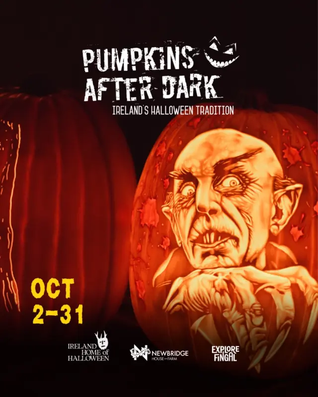 🎃✨ Pumpkins After Dark is back! 

After the incredible success of last year’s event, Pumpkins After Dark returns to Newbridge House & Farm this October ✨

Get ready for a magical Halloween experience where thousands of glowing pumpkins, spectacular hand-carved creations, music, entertainment and autumn wonder come together for an unforgettable night 🎃🍂

And the best part?

There are NO jump scares. No monsters hiding in the shadows. Just pure Halloween magic ✨

Wander through a trail of incredible illuminated pumpkin creations, discover brand-new displays, watch live pumpkin carving and capture the perfect family photo along the way 📸

Whether you’re bringing little ones, gathering the whole family, or simply love the magic of Halloween, Pumpkins After Dark is for everyone 👨‍👩‍👧‍👦🧡

🎃 2nd –31st October 2026
🌙 After dark at Newbridge House & Farm
✨ Thousands of glowing pumpkins
🎨 Live pumpkin carving
🎭 Live entertainment
👻 Fright-free & family-friendly

This Halloween, leave the scares at the door… and come see Halloween in a whole new light 🧡🎃✨

🎟️ Tickets are on sale now — book your evening of pumpkin magic! Link in bio.

#PumpkinsAfterDark #NewbridgeHouseAndFarm #HalloweenIreland #FrightFreeHalloween