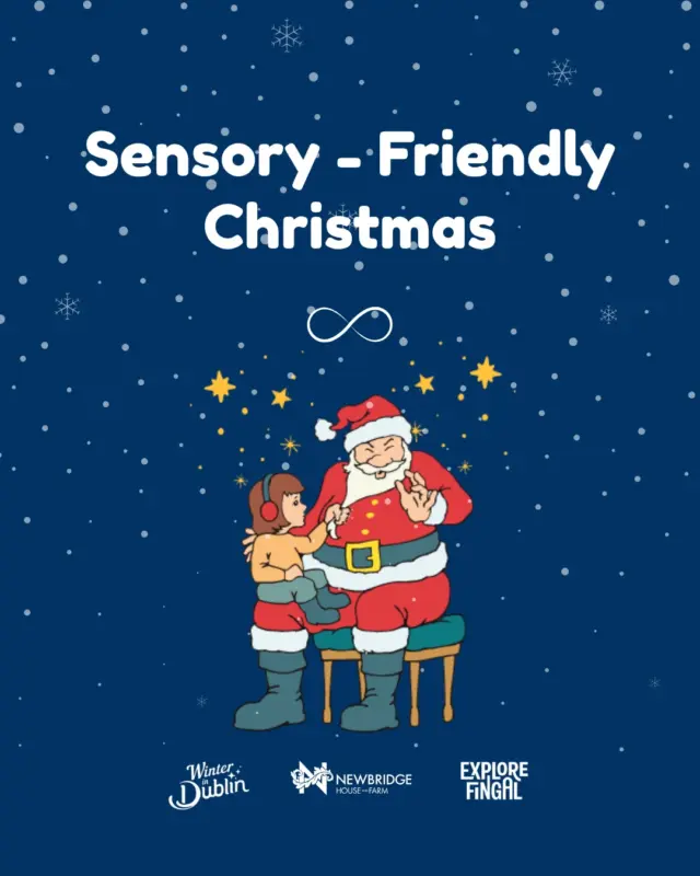 Christmas should be magical, and that magic looks different for every child ✨🎄

Our Sensory-Friendly Christmas experience is part of the ‘Christmas to Remember’ event, but is designed to be gentle, flexible and welcoming, giving every child the space and support they need to enjoy their own special Christmas moment 🫶

From meeting the elves to spending time with Santa, we will do our very best to make the experience happy, comfortable and truly memorable. We may not get everything 100% perfect, but we will always listen, adapt and do everything we can to make your visit feel special.

We warmly welcome your feedback before, during or after your visit. it helps us make Christmas even better for every family.

Event details
🗓️ Dates: 04th, 11th and 18th December
⏰ Time: From 2:30 to 5pm (please select your preferred time slot when booking)
🎟️ Price: €28.50

Book your tickets now through the link in our bio.

#sensoryfriendlysanta #achristmastoremember #newbridgehouseandfarm #explorefingal