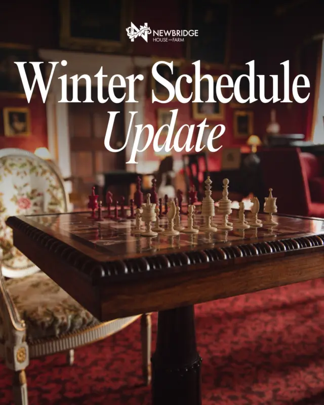 ✨ Winter Schedule Update 🍂

As we move into the winter season, we’re making a few changes to our opening hours.

🏛️ One last chance to visit!
We’ll be running our 5 daily house tours right through to Monday, 5th October, giving you a final opportunity to explore Newbridge House before our seasonal closure.

From Monday, 5th October, Newbridge House will close for the month while essential delicate plasterwork is carried out.

📅 Be sure to book your tour this week and visit the house before the temporary closure and winter schedule begin!

🌳 Parkland & Café remain open daily as normal.

Please note: Newbridge House will be closed on Mondays until spring.

We look forward to welcoming you! 🍁✨